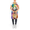 Pomeranian Hippie Dawg Apron Cooking Kitchen Server Baking Crafts Gardening for Adult Women Men, Unisex, Large, Multicolor